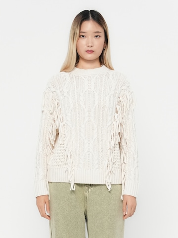 OBJECT Pullover 'OBJAMANDA' i hvid: forside