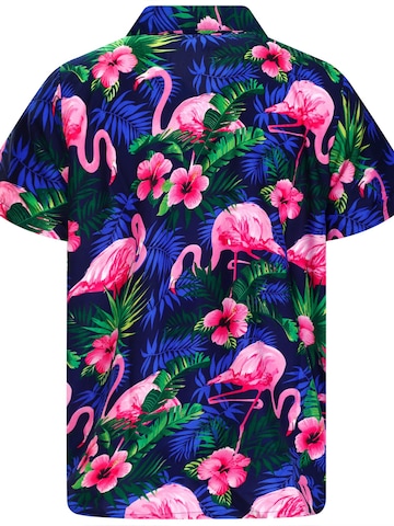 Maglietta 'Flamingo Flowers' di King Kameha in blu