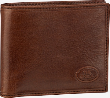 The Bridge Wallet in Brown: front