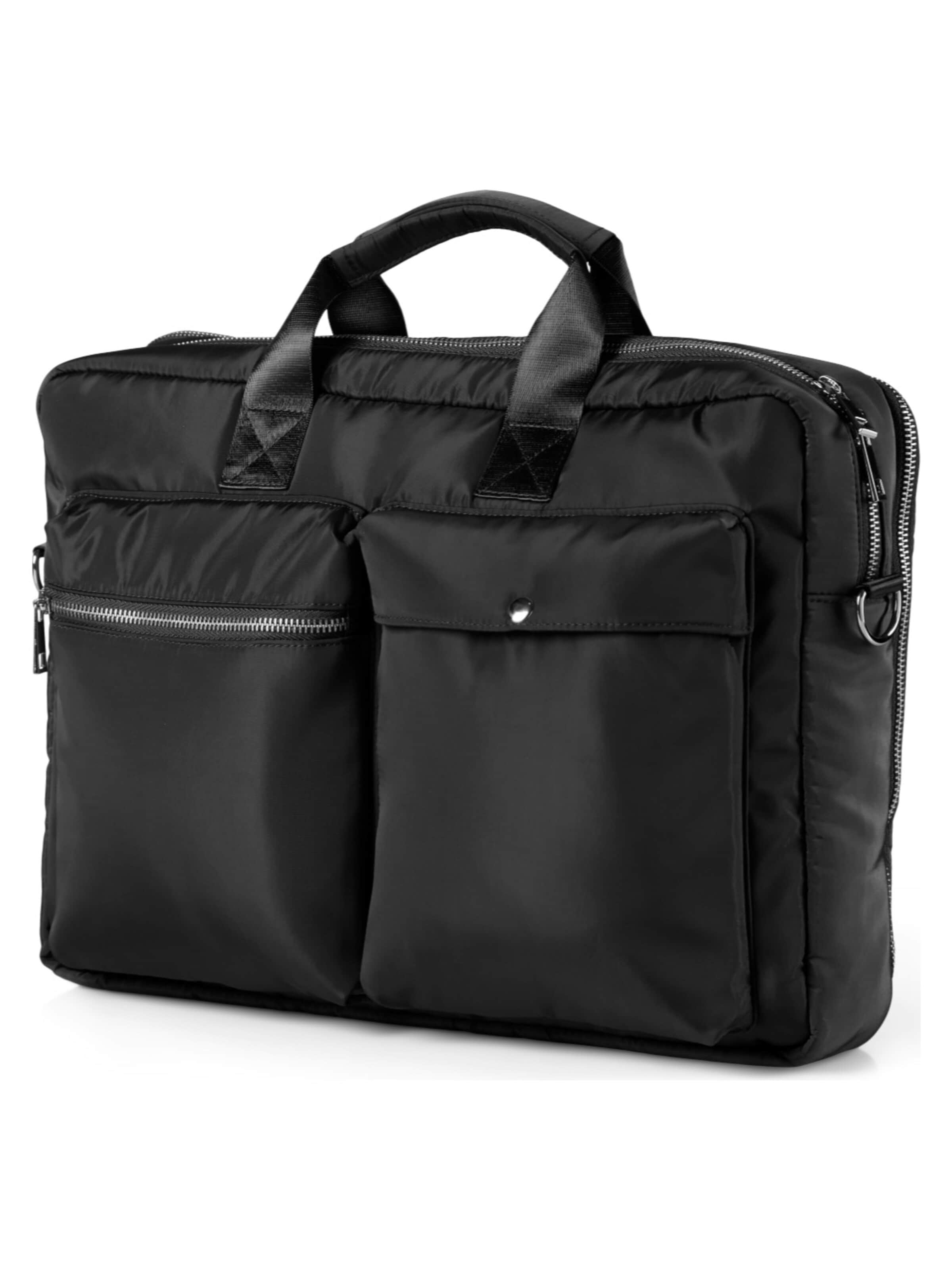 Waykins Briefcase 'Faze' in Black: front