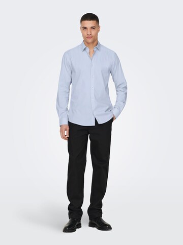 Only & Sons Slim fit Koszula 'Andy' w kolorze niebieski