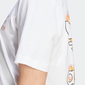 ADIDAS ORIGINALS Shirt 'Graphics Fire Trefoil' in White