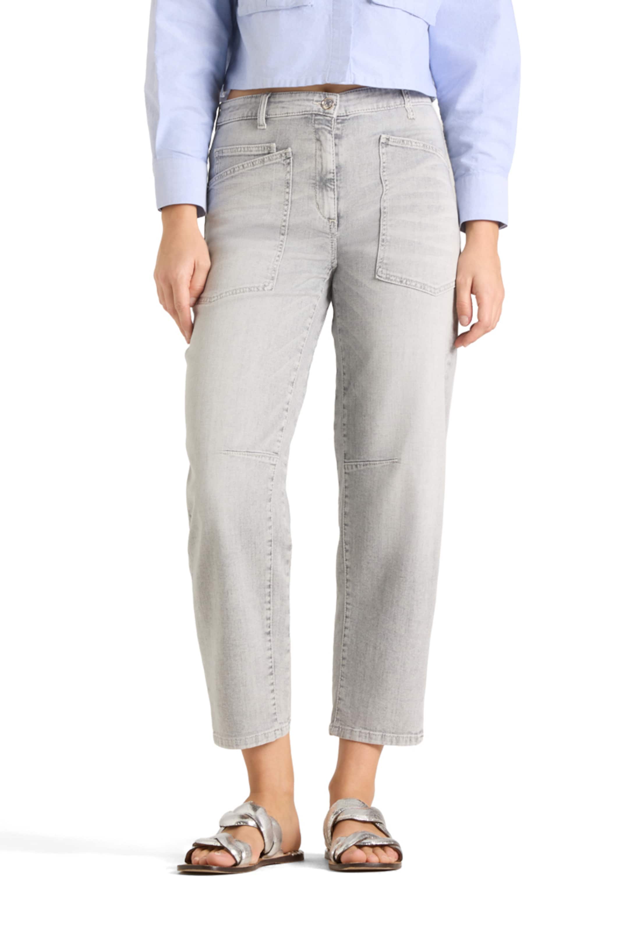 Cambio Regular Jeans ' Ocean' in Grey: front