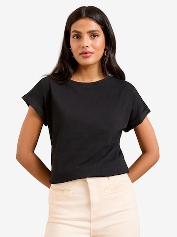 love & roses T-shirt i svart: framsida