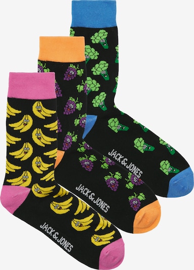 JACK & JONES Čarape 'JACVEGGIE' u žuta / roza / crna, Pregled proizvoda
