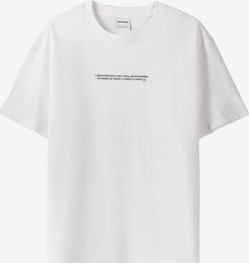 T-Shirt Bershka en blanc : devant