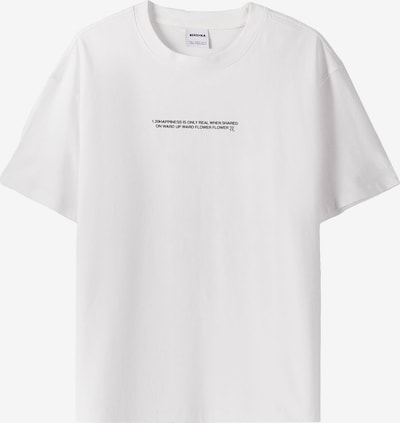 Bershka T-Shirt in grau / schwarz / weiß, Produktansicht