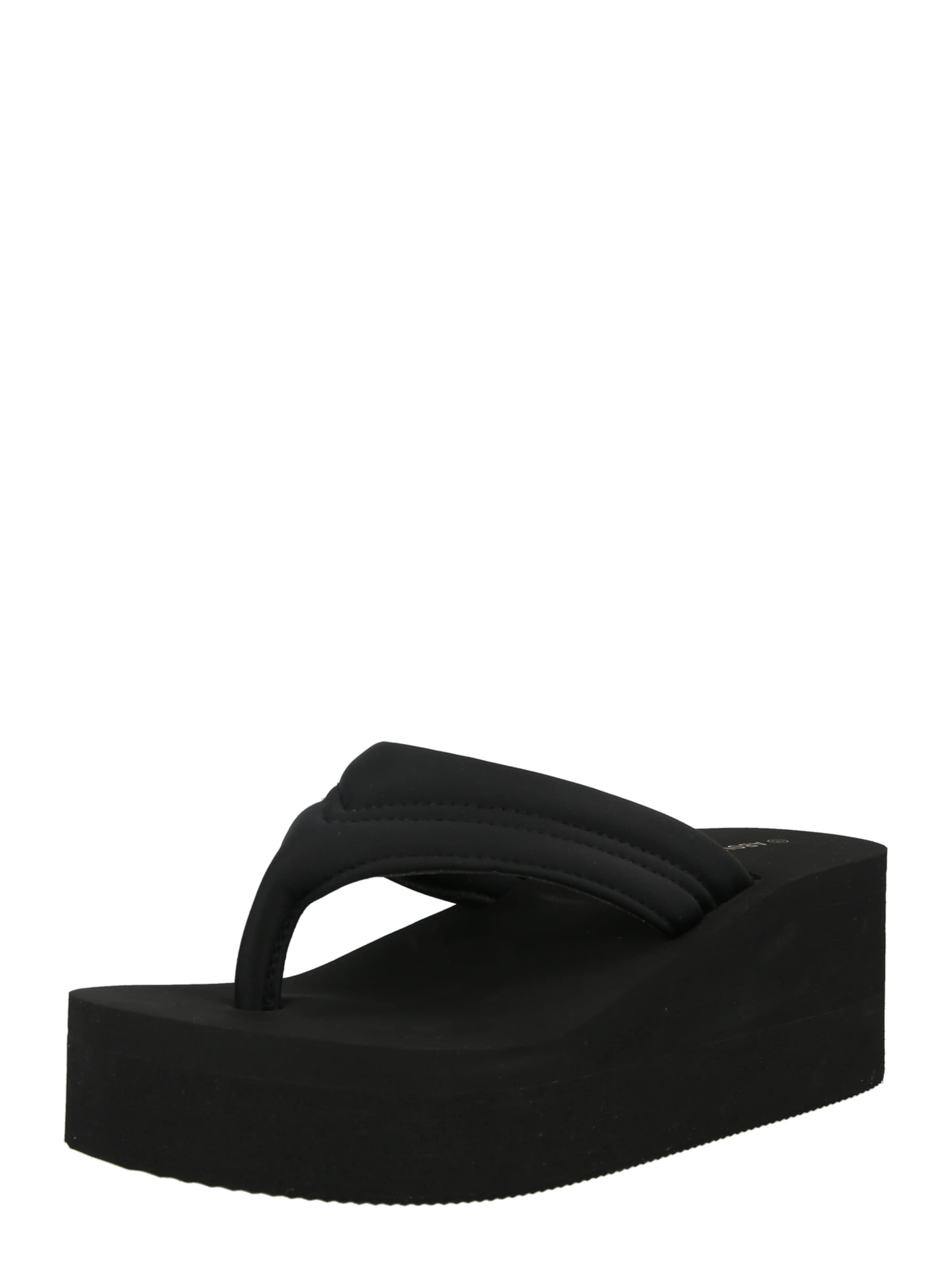 ABOUT YOU T-bar sandals 'Katrin' in Black: front