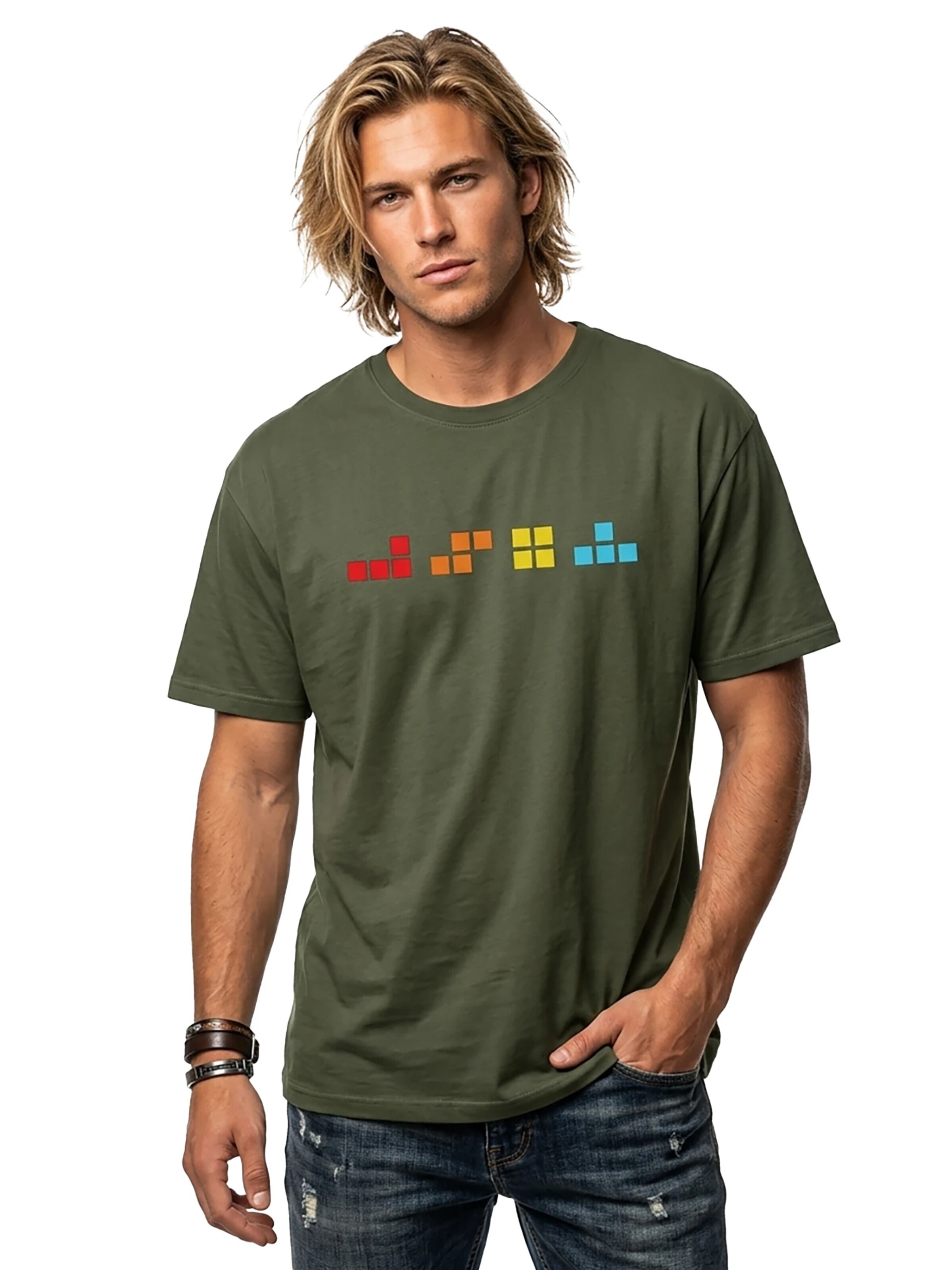 MAKAYA Shirt 'T-Elements' in Green