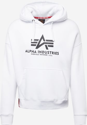 ALPHA INDUSTRIES Mikina – bílá: přední strana