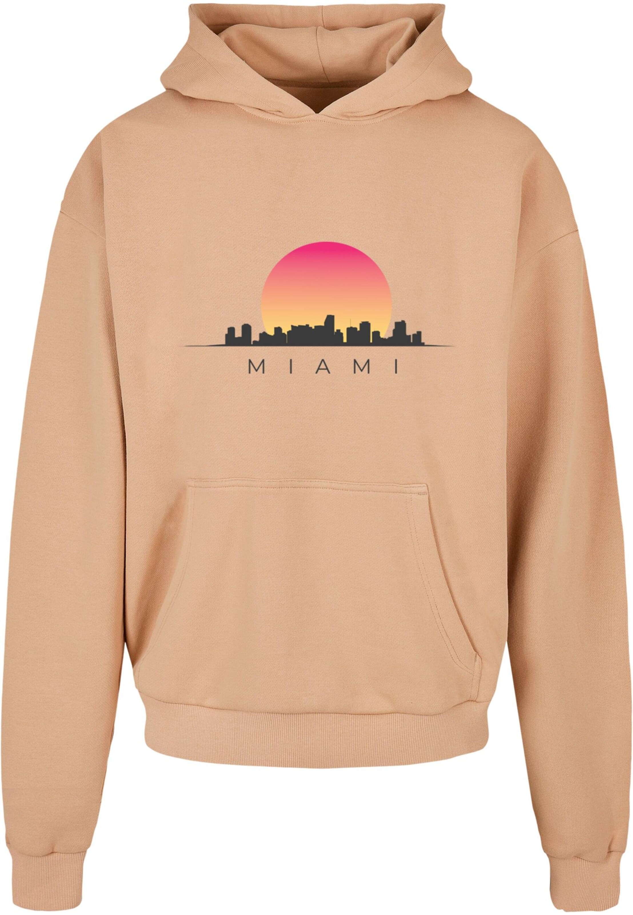 Merchcode Sweatshirt 'Miami' in Beige: Vorderseite