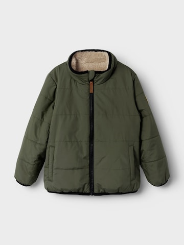 NAME IT Fleece jas in Bruin