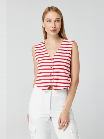 HOME STORE Top in Rood: voorkant