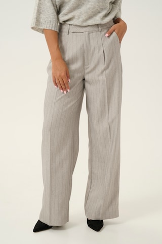 Kaffe Wide Leg Hose 'KAKaysa' in Grau