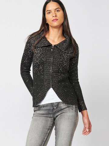 KOROSHI Strickjacke in Schwarz: Vorderseite