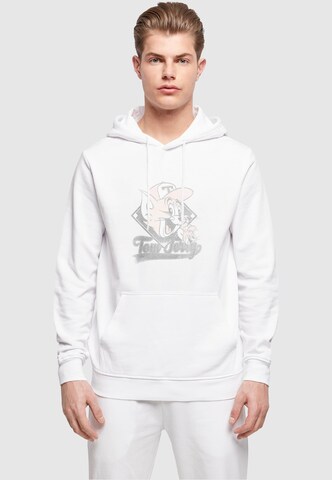 ABSOLUTE CULT Sweatshirt 'Tom and Jerry - Baseball Caps' in Weiß: Vorderseite