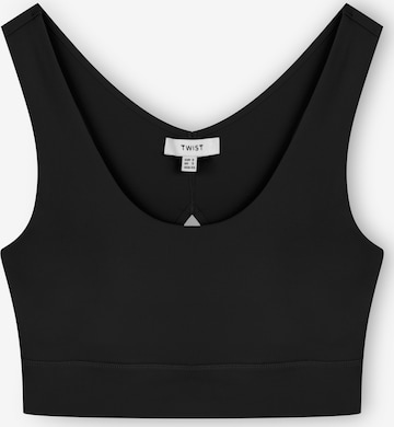 Twist Top in Black: front