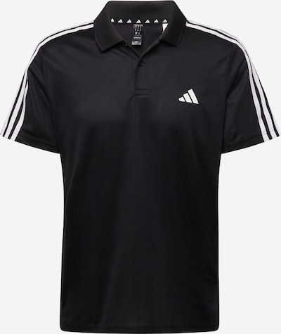 ADIDAS PERFORMANCE Toiminnallinen paita 'Train Essentials Piqué 3-Stripes' värissä musta / luonnonvalkoinen, Tuotenäkymä