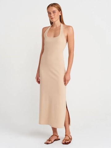 Dilvin - Vestido em bege: frente