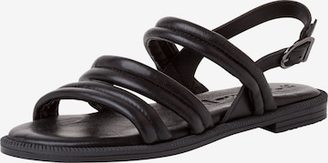 TAMARIS - Sandalias en negro: frente