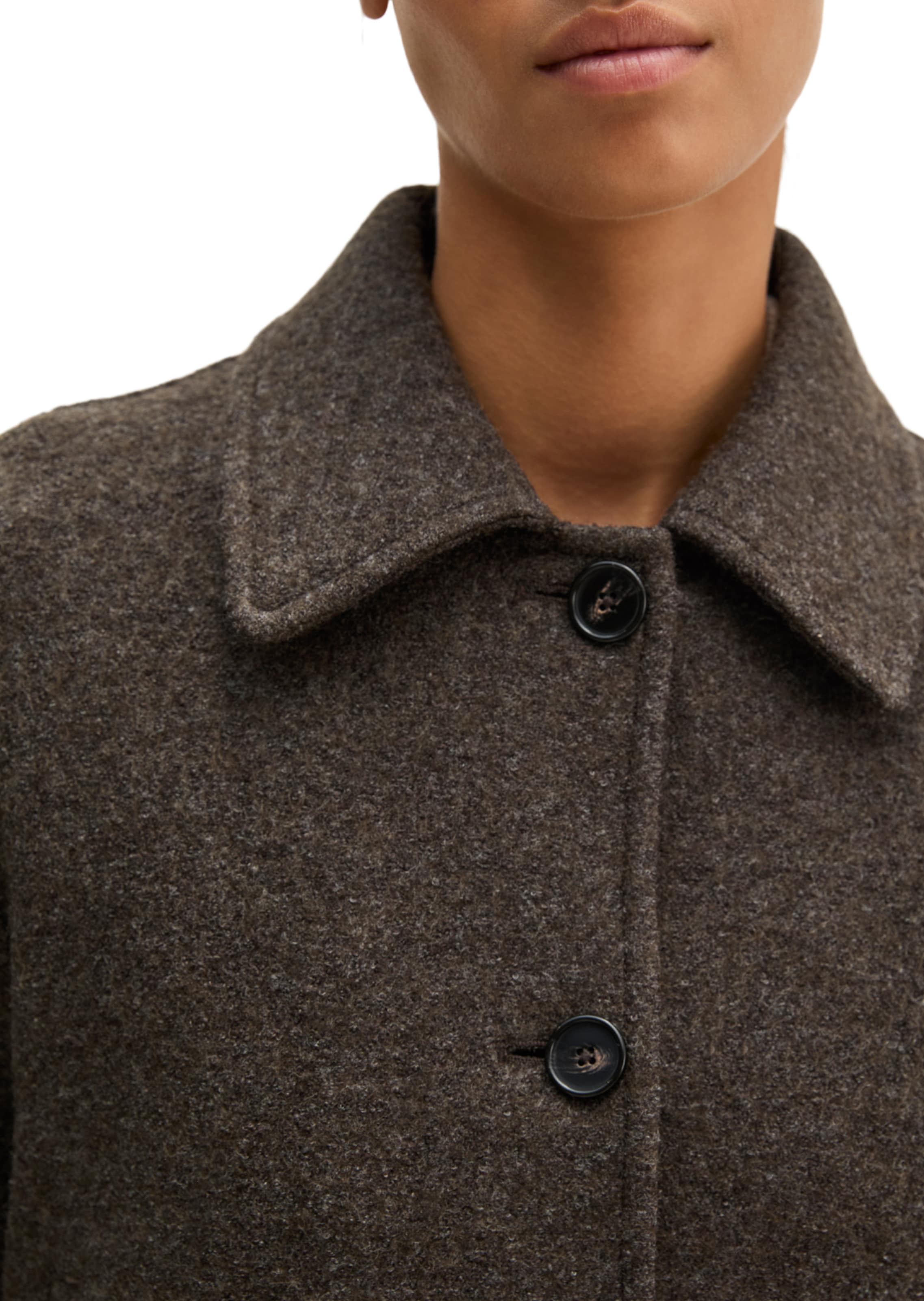 Veste mi-saison Marc O'Polo en marron : devant