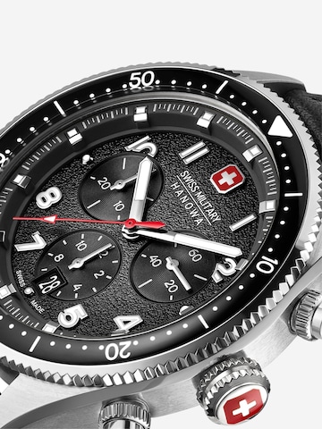 SWISS MILITARY HANOWA Analoog horloge 'Greyhound Chrono' in Zwart