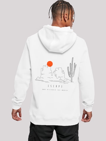 F4NT4STIC Sweatshirt 'Escape Discover the World Savannah Minimalistic' in White