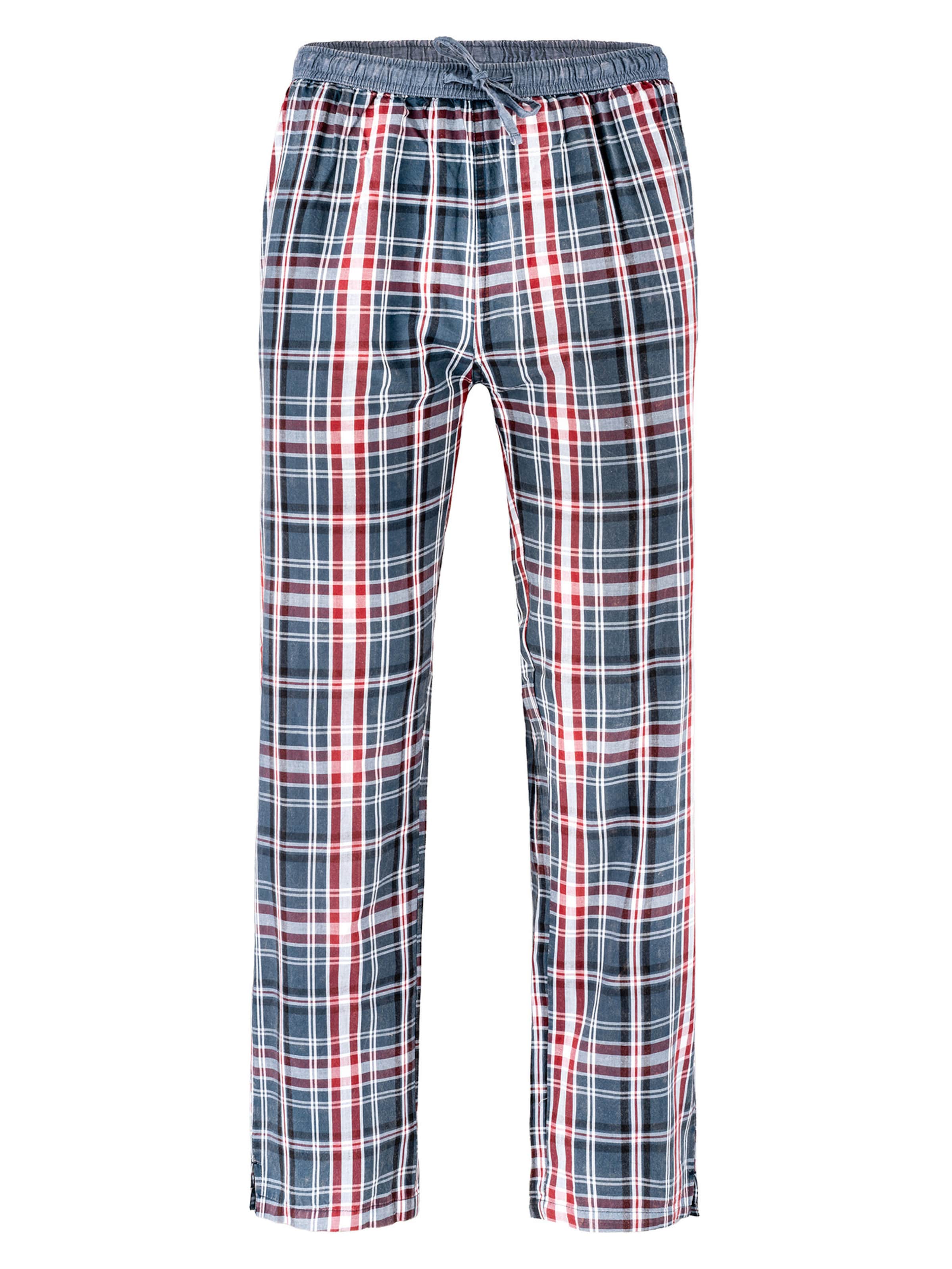 Luca David Pyjamabroek 'Olden Glory' in Blauw: voorkant