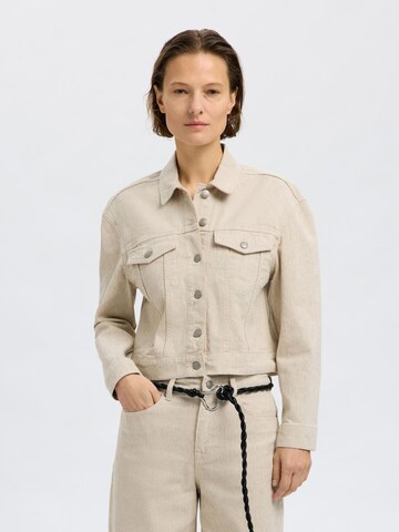 SELECTED FEMME Between-season jacket in Grey: front
