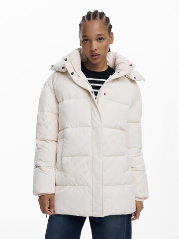 Veste d’hiver Desigual en blanc : devant