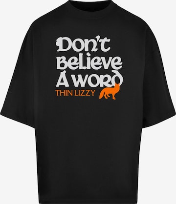 Merchcode Shirt 'Thin Lizzy - Dont Believe A Word Fox' in Black: front