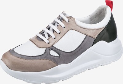 ANDREA CONTI Sneaker in beige / grau / hellgrau / rot / weiß, Produktansicht