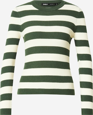 Pull-over 'ONLLOUISA' ONLY en vert : devant