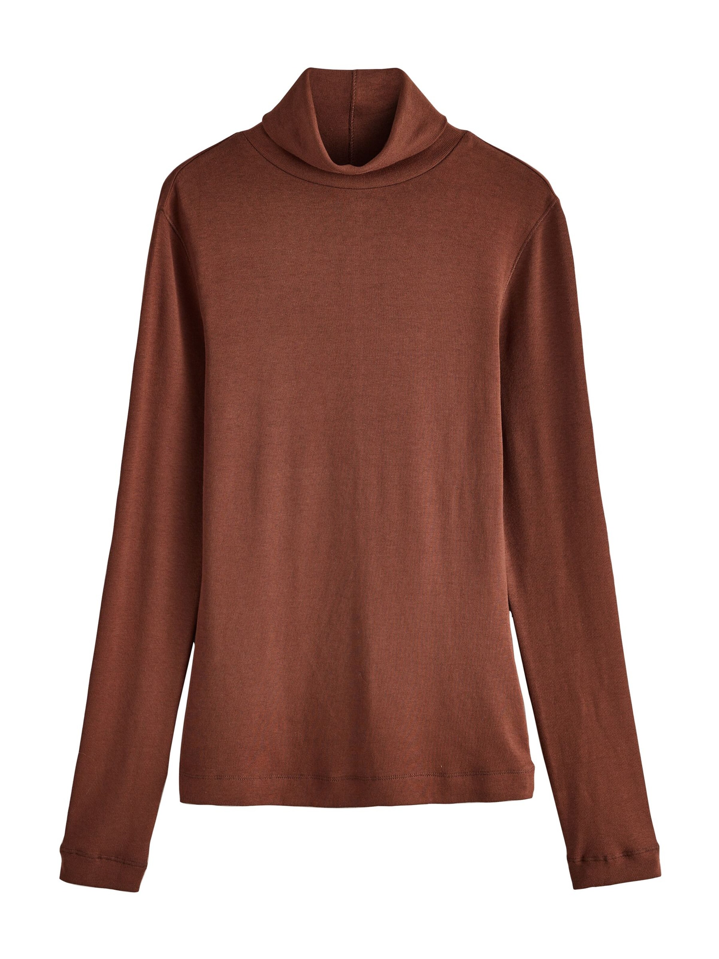 Next Shirt in Braun: Vorderseite