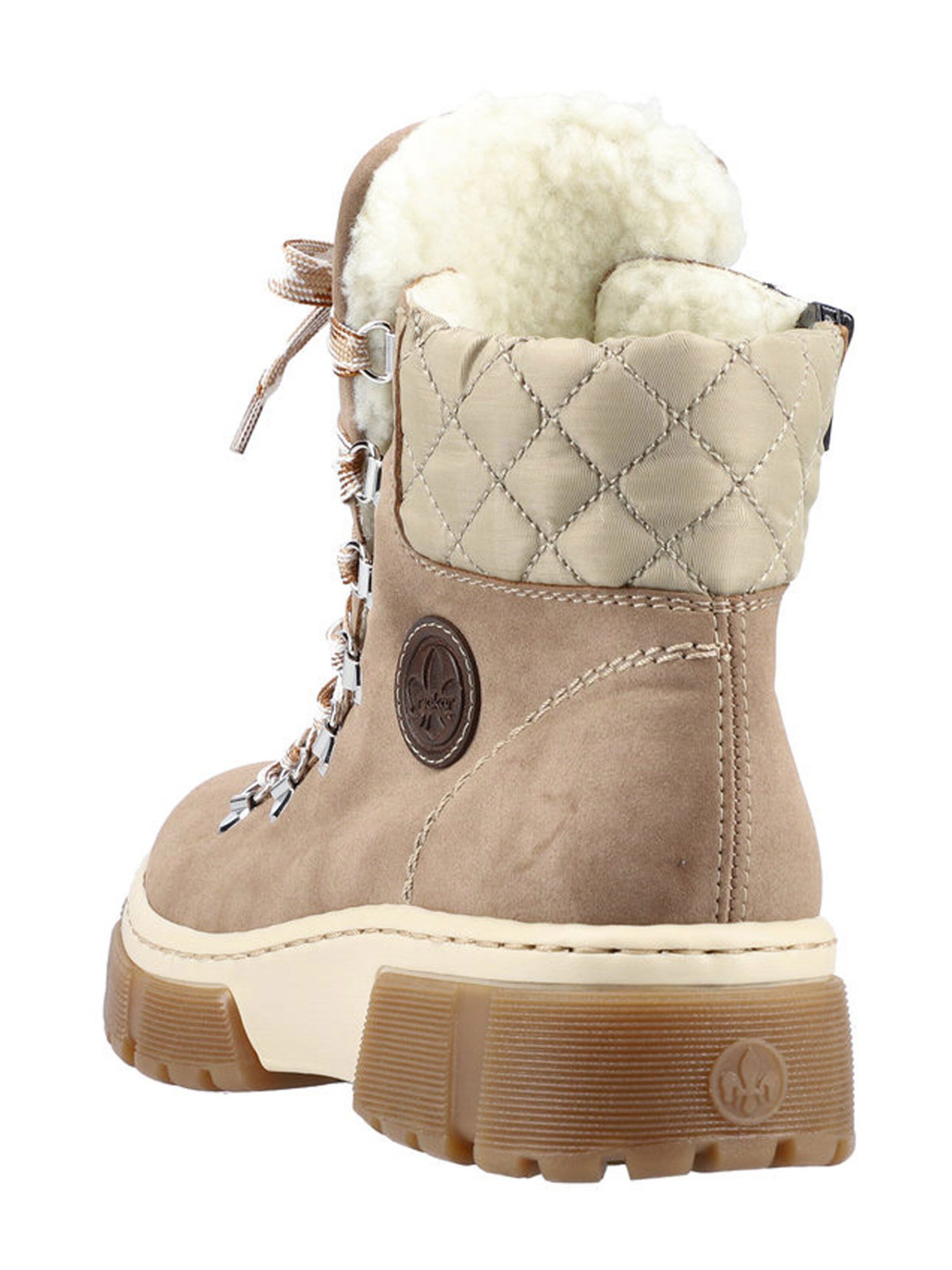 Rieker Šnurovacie členkové čižmy - Béžová