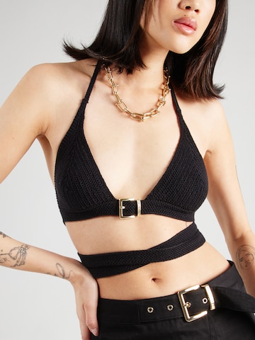 Hoermanseder x About You Knitted Top 'Betty' in Black