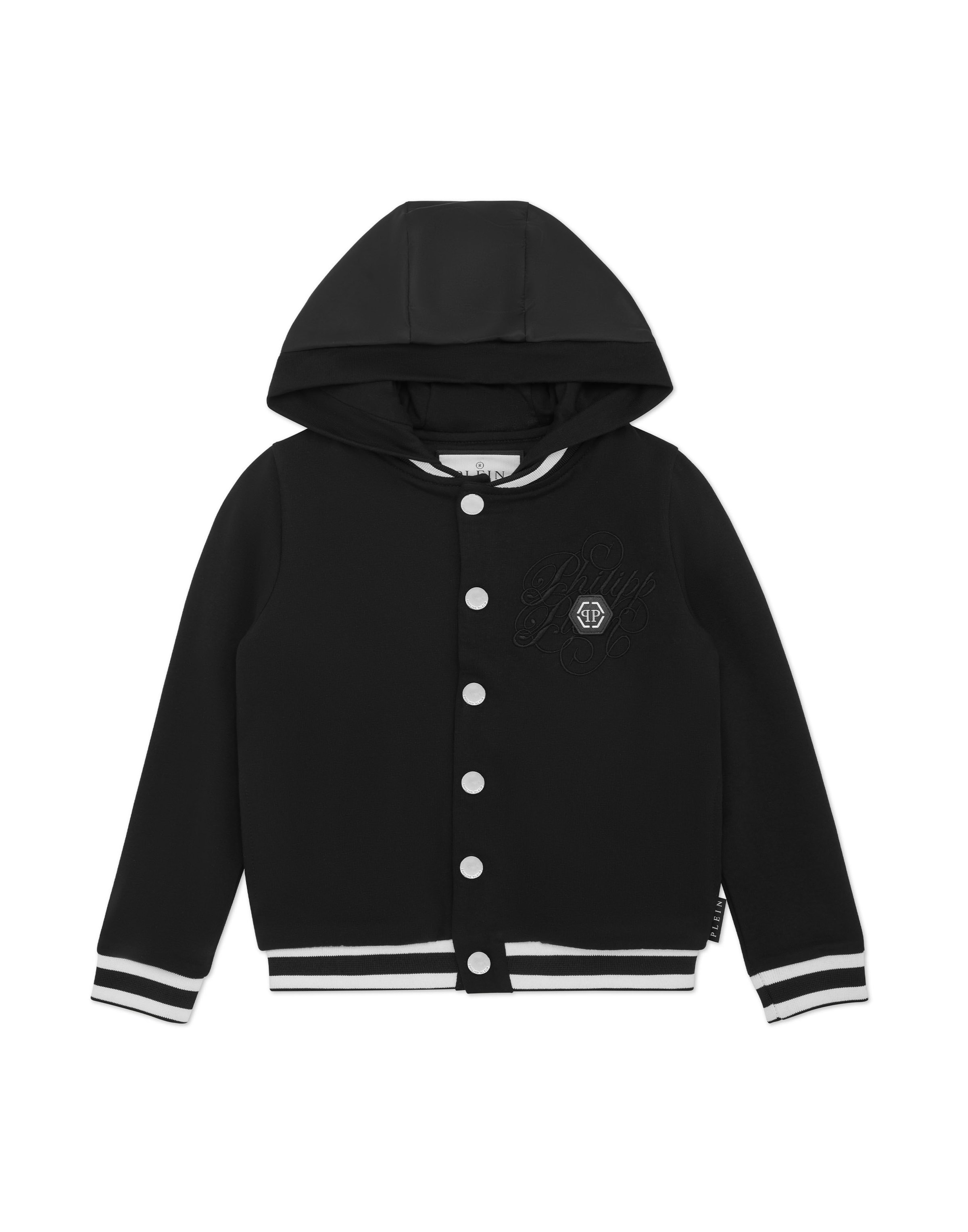 Philipp Plein - Sudadera con cremallera en negro: frente