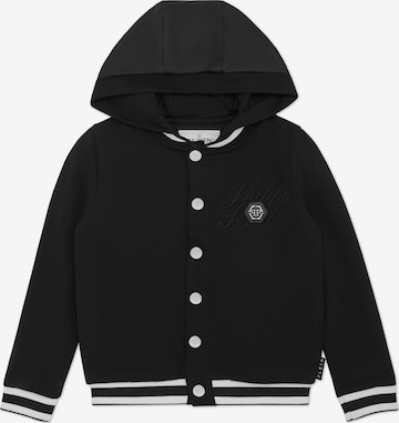 Philipp Plein - Casaco em moletão em preto: frente