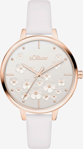 Montre à affichage analogique s.Oliver en or : devant
