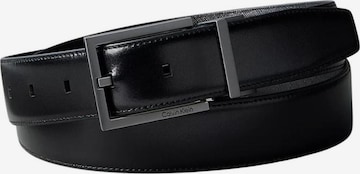 Calvin Klein Belt 'CALVIN KLEIN SQUARE BUKLE 32MM REV/ADJ CINTURA' in Black: front