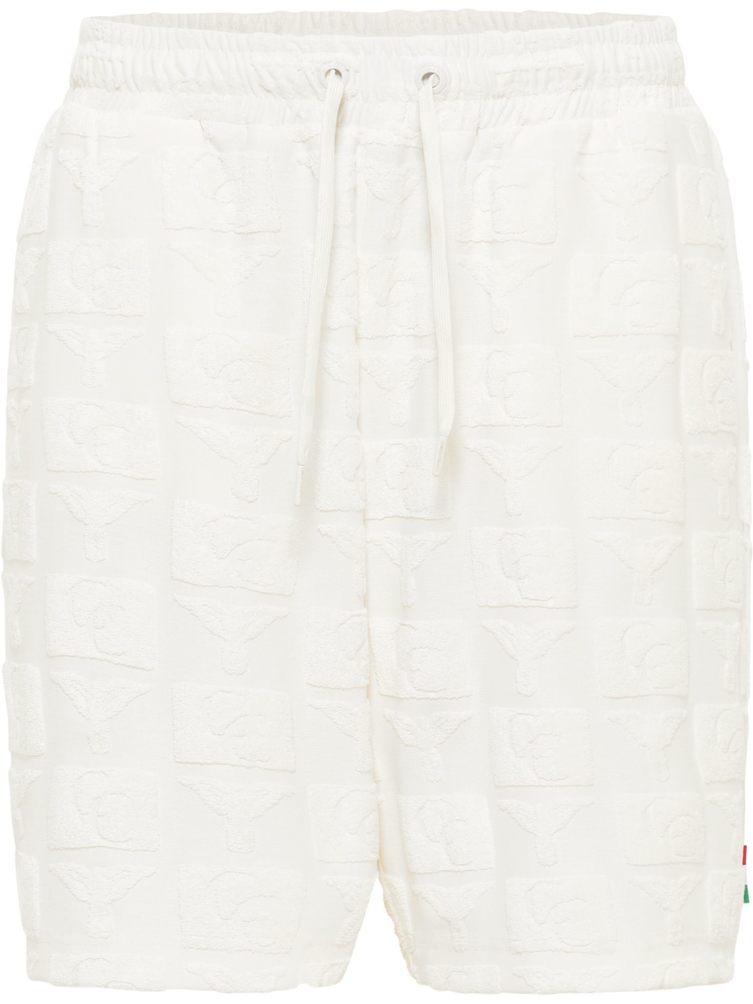 Carlo Colucci Regular Broek 'Egarter' in Wit: voorkant