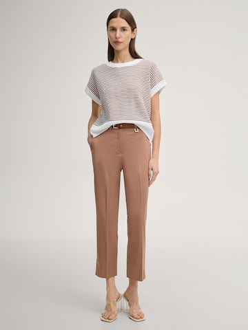 JOOP! Regular Trousers with creases 'Panna' in Brown