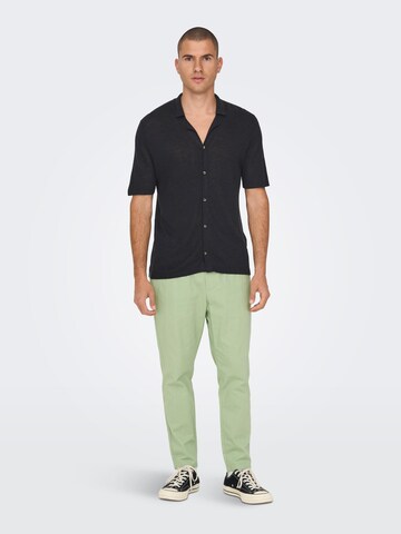 Only & Sons Regular Trousers 'Linus' in Green