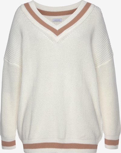 LASCANA Sweater in Brown / White, Item view