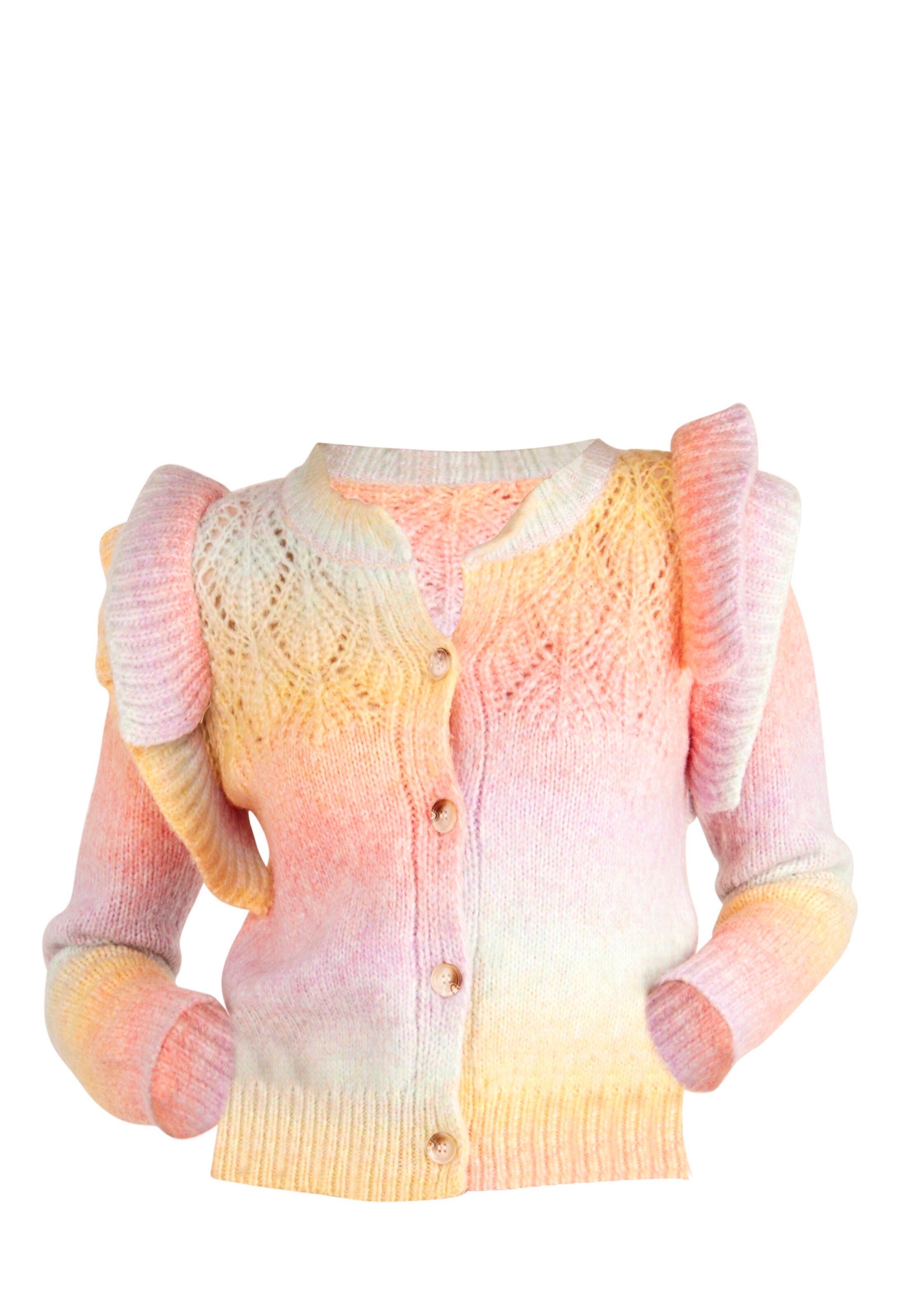 TOOche Knit cardigan 'Rainbow' in Mixed colours: front