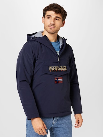 NAPAPIJRI Between-Season Jacket 'Rainforest' in Blue: front