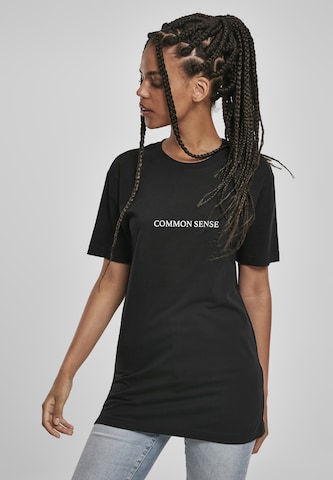 Merchcode Shirt 'Common Sense' in Zwart: voorkant