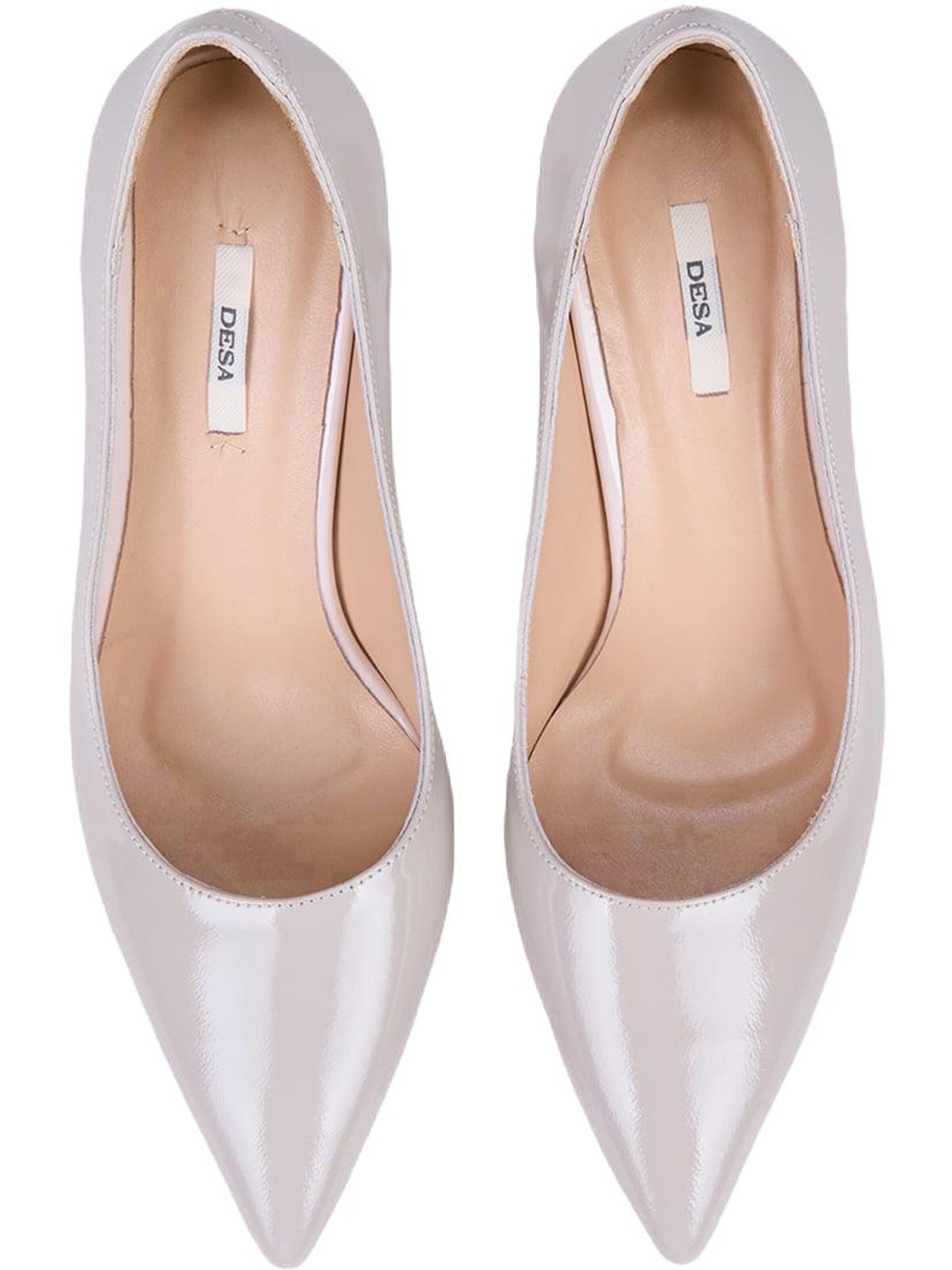 Desa Pumps 'Spitz zulaufender Stiletto' in Beige