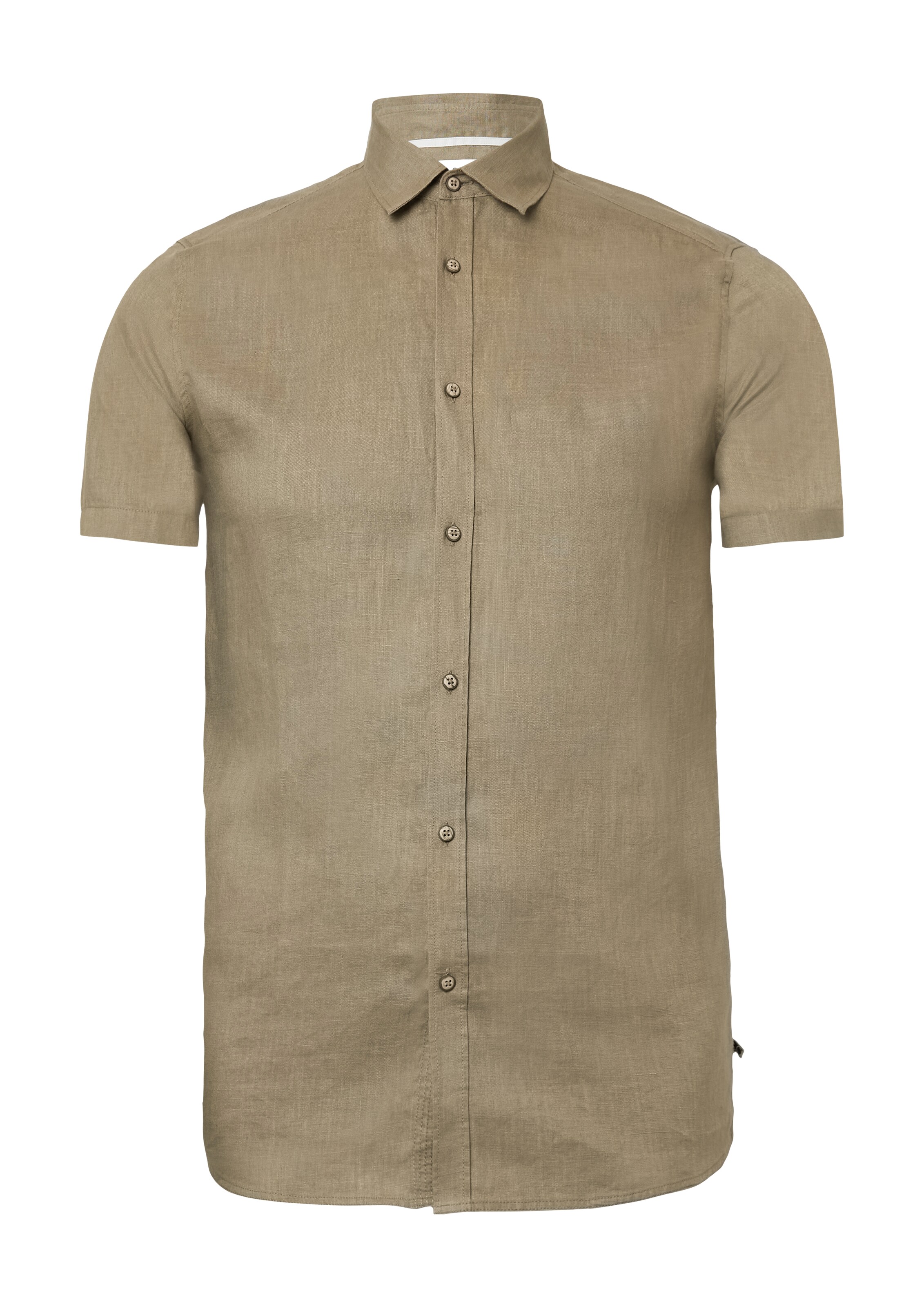 s.Oliver Men Tall Sizes Button Up Shirt in Green: front