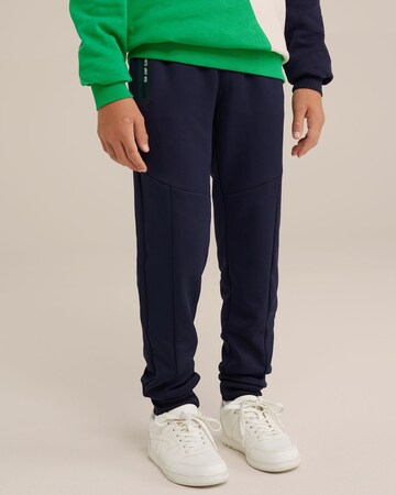 WE Fashion Regular Byxa i blå